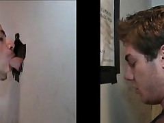 Blonde stud gets dick gay sucked on..